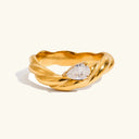Farrah Gold Stacking Rings, view 2