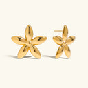 Lorelei Floral Gold Earrings in 18k gold plated stainless steel