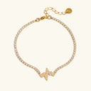 Romilly Gold Heartbeat Bracelet in 18k gold plated stainless steel