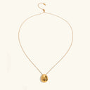 Saffron Gold Dome Necklace in 18k gold plated stainless steel