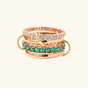 Isobel Rose Gold Stacked Ring in 18k gold plated stainless steel