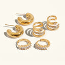 Verity Gold Earrings Set of Three, view 3