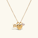 Mother's Appreciation Gold Locket Necklace in 18k gold plated stainless steel