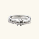 Briar Two-Tone Gold Stacked Ring, view 7