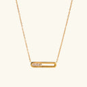 Nerys Sculpted Gold Pendant Necklace in 18k gold plated stainless steel