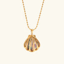 Amelie Gold Seashell Necklace in 18k gold plated stainless steel
