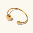 Leni Minimalist Gold Cuff Bangle in 18k gold plated stainless steel