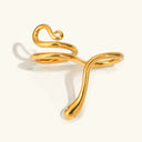 Ondine Gold Snake Ring in 18k gold plated stainless steel
