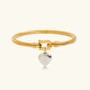 Polly Gold Heart Charm Bracelet in 18k gold plated stainless steel