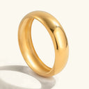 Maisie Smooth Gold Bangle in 18k gold plated stainless steel