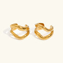 Petra Gold Ear Cuff Earrings in 18k gold plated stainless steel