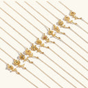 Wilhelmina Gold Birth Flower Necklace in 18k gold plated stainless steel