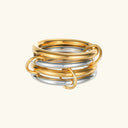 Georgie Two-Tone Gold Stacked Ring, view 5