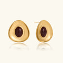Orla Gold Enamel Earrings in 18k gold plated stainless steel