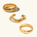 Violet Chunky Gold Bangle Set, view 6