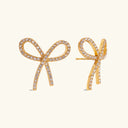 Jessamy Gold Bow Earrings in 18k gold plated stainless steel