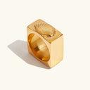 Yasmin Gold Seashell Statement Ring in 18k gold plated stainless steel