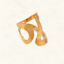 Alessia Twisted Gold Ring in 18k gold plated stainless steel