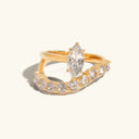 Brielle Gold Marquise Ring in 18k gold plated stainless steel