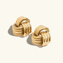 Elowen Chunky Gold Knot Earrings in 18k gold plated stainless steel