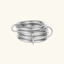 Georgie Two-Tone Gold Stacked Ring, view 6