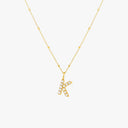 Mina Mother of Pearl Initial Necklace, view 20