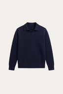 Marencio Cashmere Polo Knit Navy