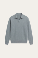 Marencio Cashmere Polo Knit Light Blue