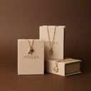 Vivian Initial & Birthstone Charm Necklace, view 25