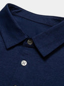 Dexter Men's Navy Emblem Polo Shirt, view 3