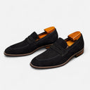 Ezra cowhide penny loafers for men, view 10