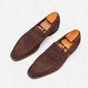 Ezra cowhide penny loafers for men, view 11