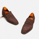 Ezra cowhide penny loafers for men, view 13