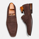 Ezra cowhide penny loafers for men, view 14