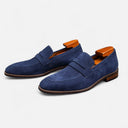 Ezra cowhide penny loafers for men, view 6