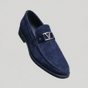Clifford faux suede business loafers for men, view 2