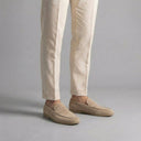 Emerson suede moccasin loafers for men in beige or black, view 2