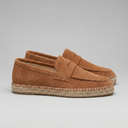 Dorian espadrille penny loafers for men with rope edged sole, view 8