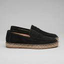 Dorian espadrille penny loafers for men with rope edged sole, view 13