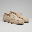 Dorian espadrille penny loafers for men with rope edged sole, view 17