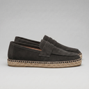 Dorian espadrille penny loafers for men with rope edged sole, view 3