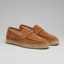 Dorian espadrille penny loafers for men with rope edged sole, view 7
