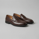 Byron leather-look penny loafers for men with chunky sole
