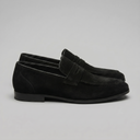 Elias moccasin penny loafers for men in faux suede, view 19