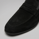 Elias moccasin penny loafers for men in faux suede, view 23