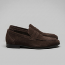 Elias moccasin penny loafers for men in faux suede, view 27