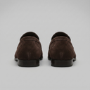 Elias moccasin penny loafers for men in faux suede, view 30