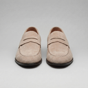 Elias moccasin penny loafers for men in faux suede, view 40
