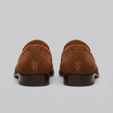 Elias moccasin penny loafers for men in faux suede, view 46