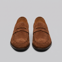 Elias moccasin penny loafers for men in faux suede, view 48